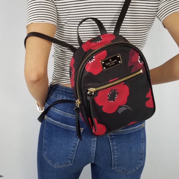 kate spade Handbags - Kate Spade Mini Bradley Wilson Floral Backpack Blk